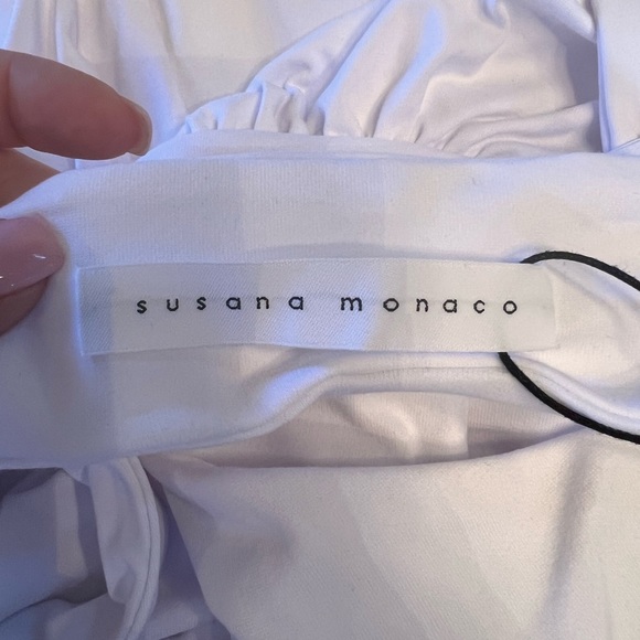 Susana Monaco V Strap Back Tie Maxi Dress NWT SMALL - Picture 12 of 16